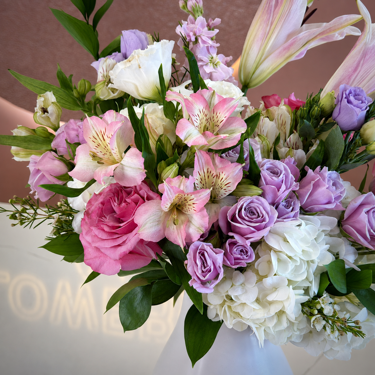 ESTELLE Pink, Lavender & White Signature Vase