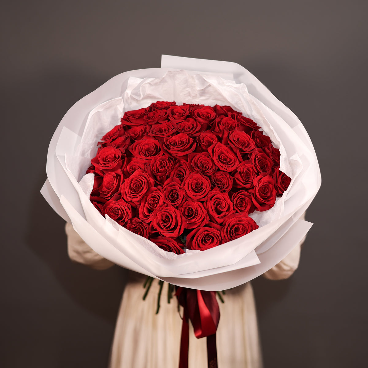 Red Long-Stem Roses Bouquet