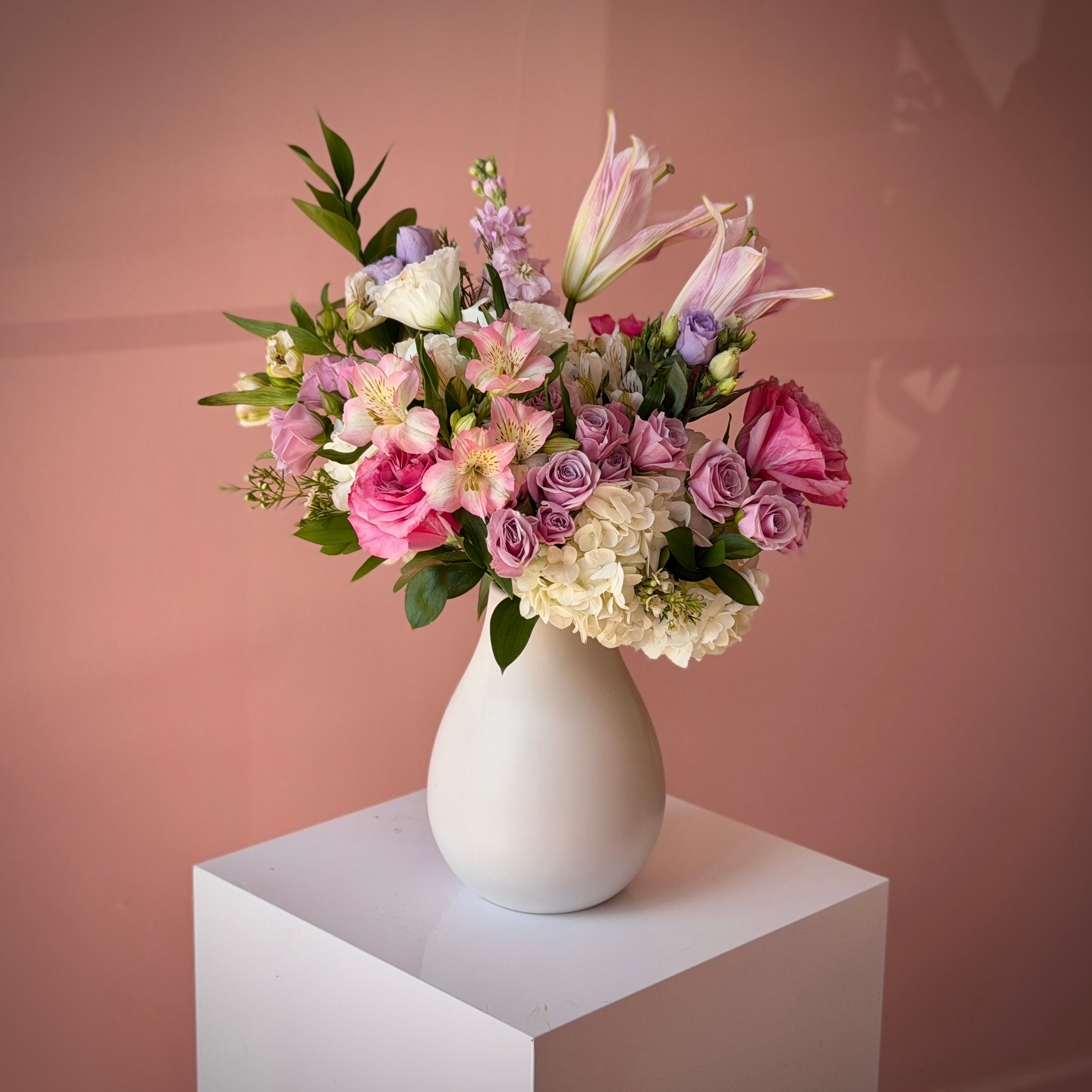 ESTELLE Pink, Lavender & White Signature Vase