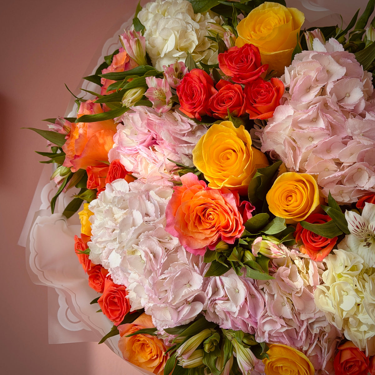 ANTONIA Yellow Orange Pink & White Signature bouquet
