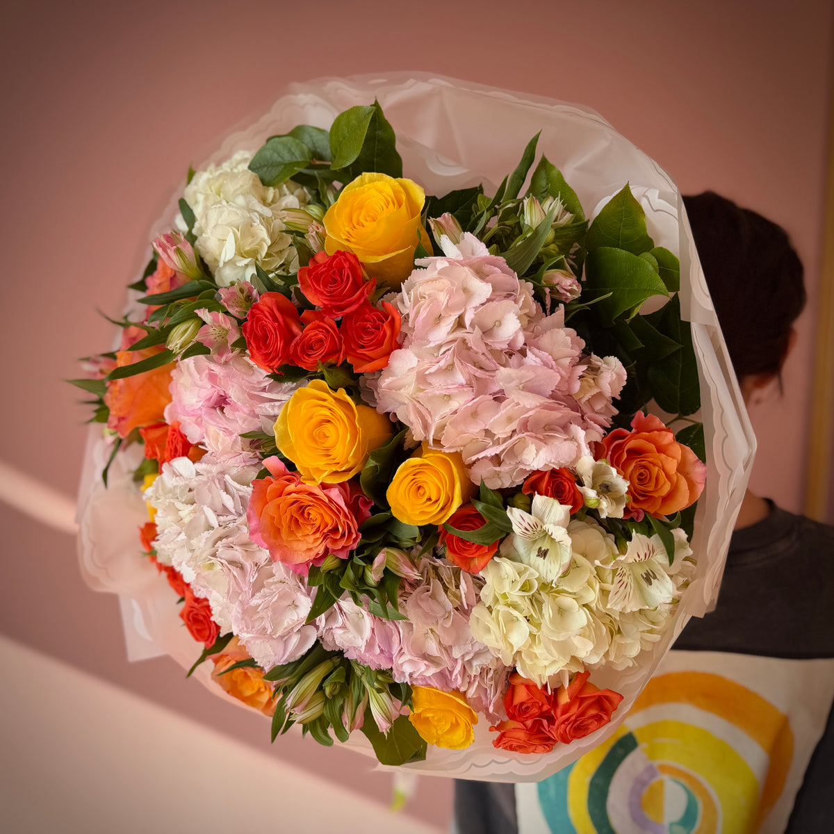 ANTONIA Yellow Orange Pink & White Signature bouquet