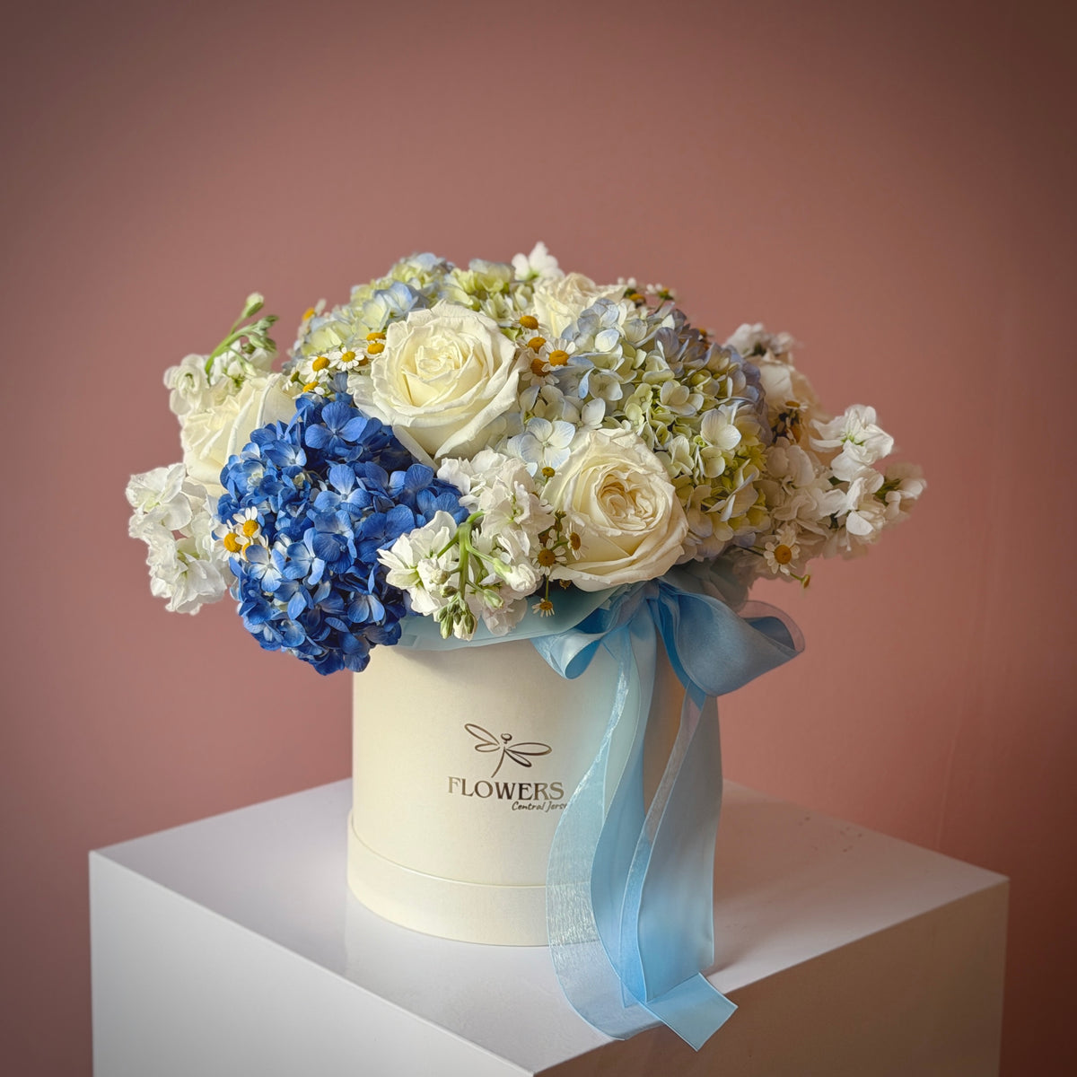 BOY Blue & White Flower Box