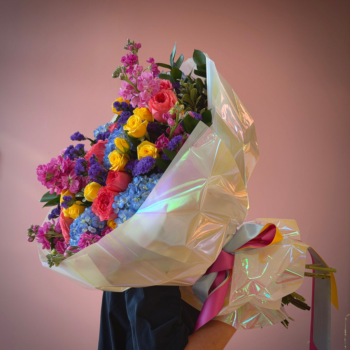 SABRINA Dopamine Blue, Purple, Yellow & Pink Signature Bouquet