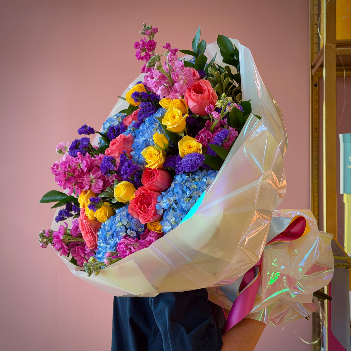 SABRINA Dopamine Blue, Purple, Yellow & Pink Signature Bouquet