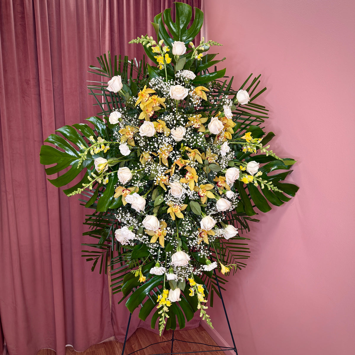 Standing Spray Sympathy Floral Arrangement