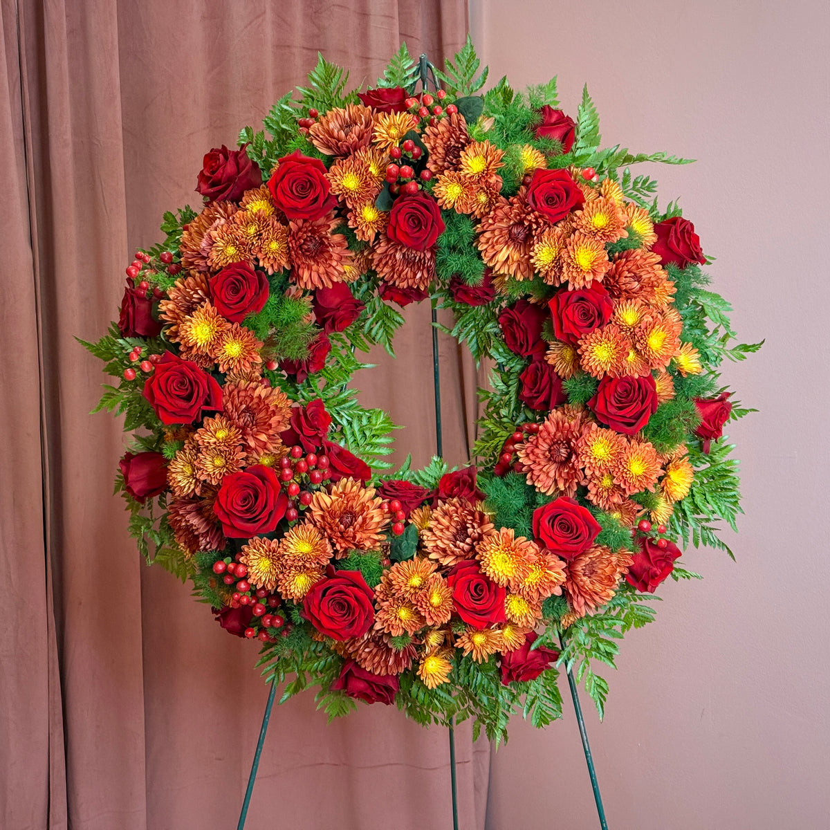 Wreath Sympathy Floral Arrangement — FLOWERS Central Jersey, Manalapan, NJ (view 15)