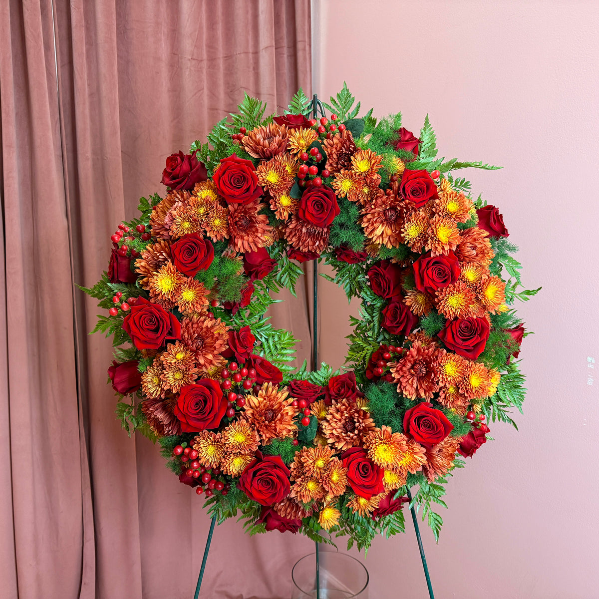 Wreath Sympathy Floral Arrangement — FLOWERS Central Jersey, Manalapan, NJ (view 7)