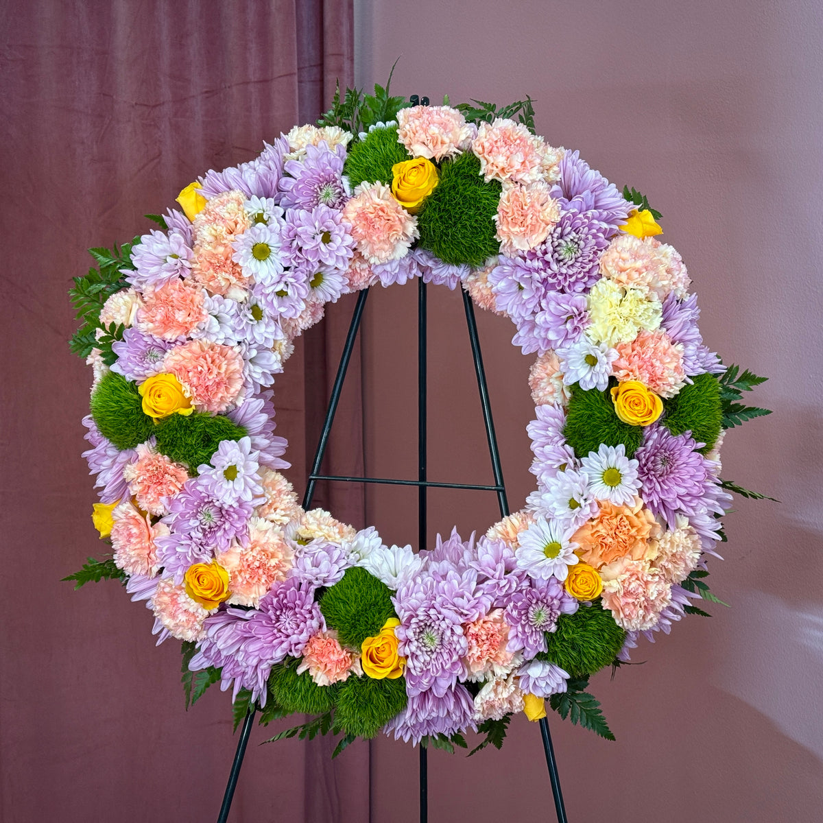 Wreath Sympathy Floral Arrangement — FLOWERS Central Jersey, Manalapan, NJ (view 10)