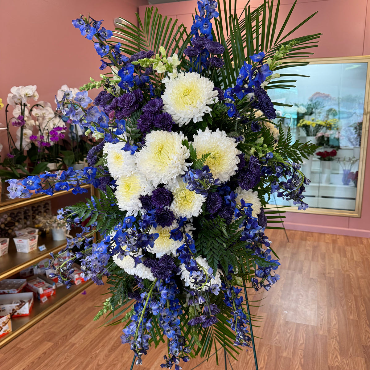 Standing Spray Sympathy Floral Arrangement