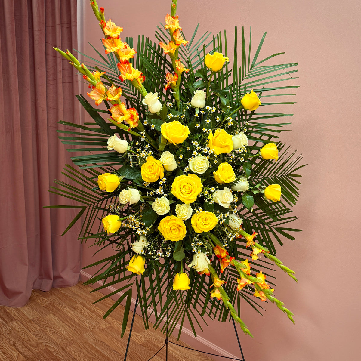 Standing Spray Sympathy Floral Arrangement