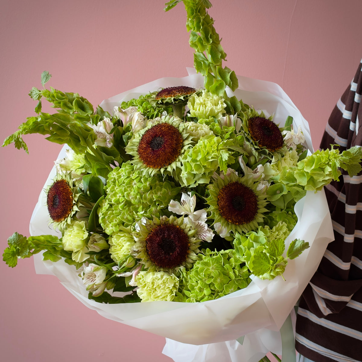 FIONA Helianthus & Bells of Ireland Signature Bouquet