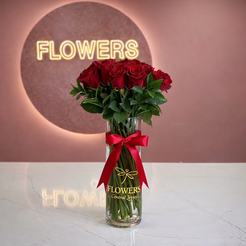 Red Roses in Our Signature Vase