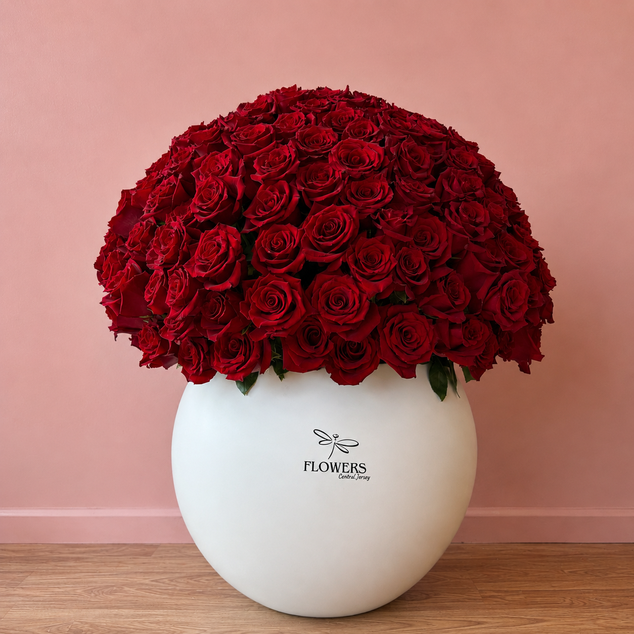 WOW Effect Red Roses Arrangement 300 st.