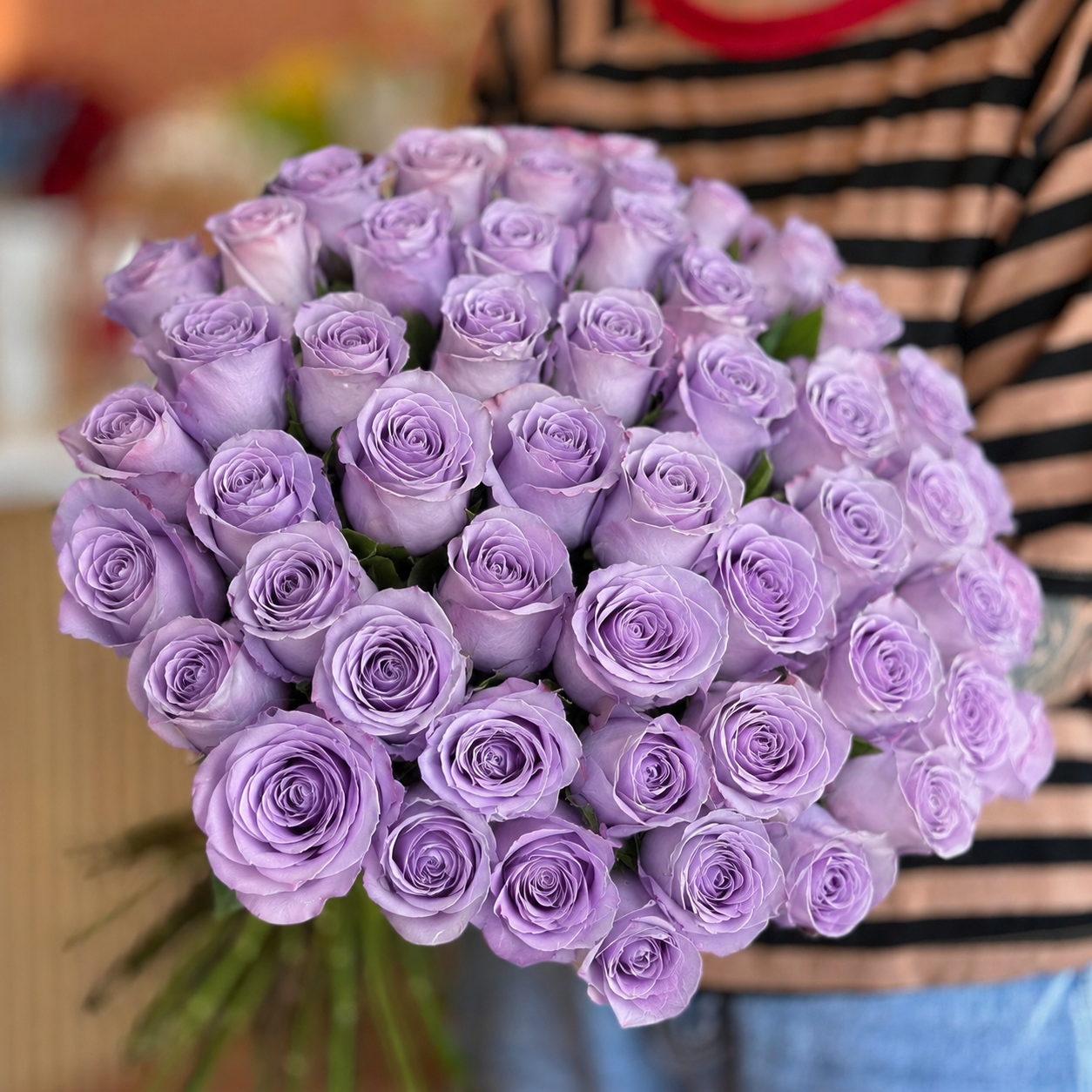 Purple Long-Stem Roses bouquet