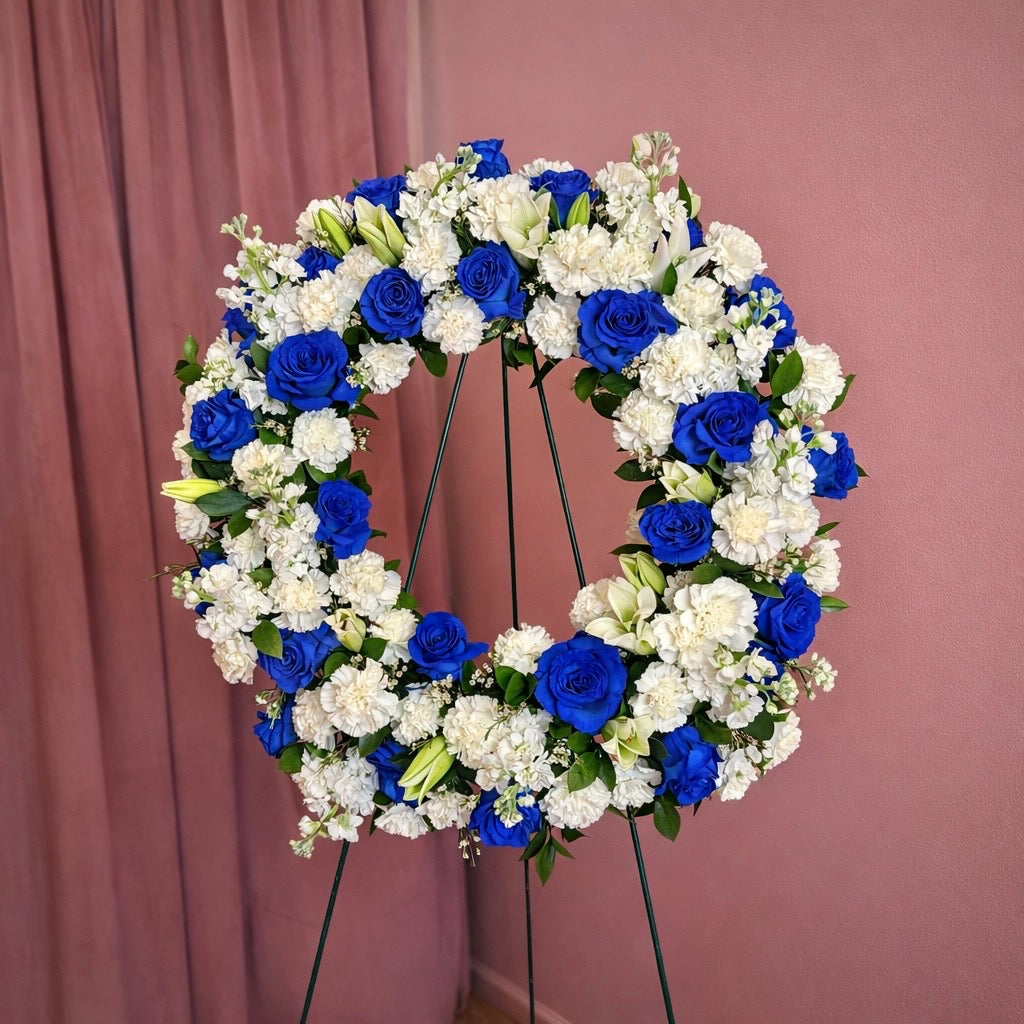 Wreath Sympathy Floral Arrangement