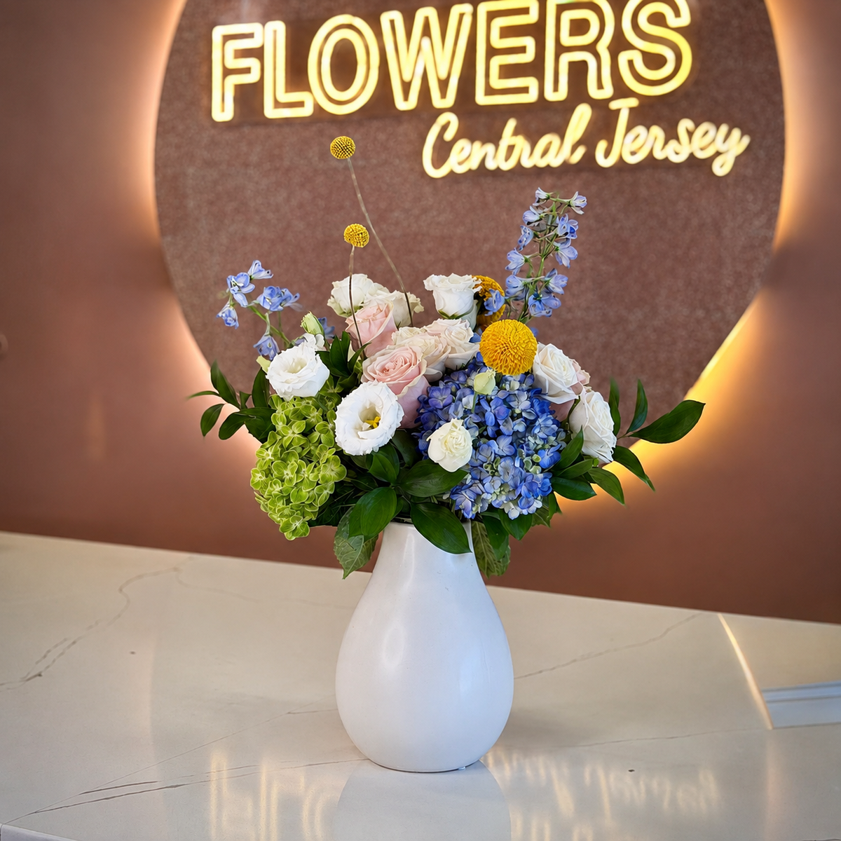 LULU Blue, Pink, White & Yellow Signature Vase