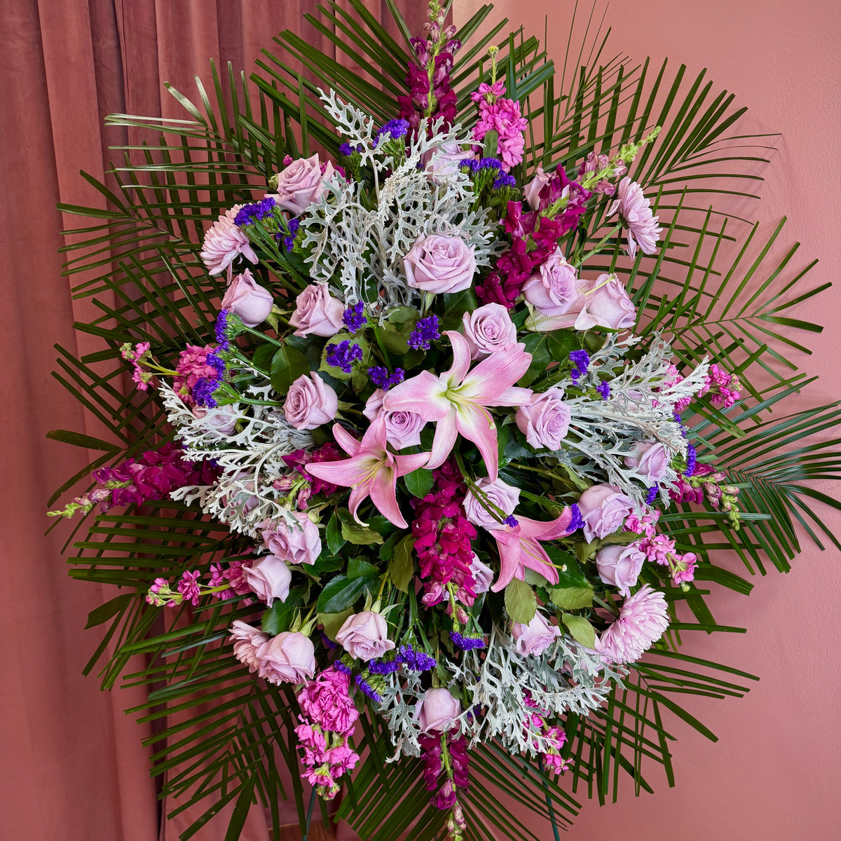 Standing Spray Sympathy Floral Arrangement