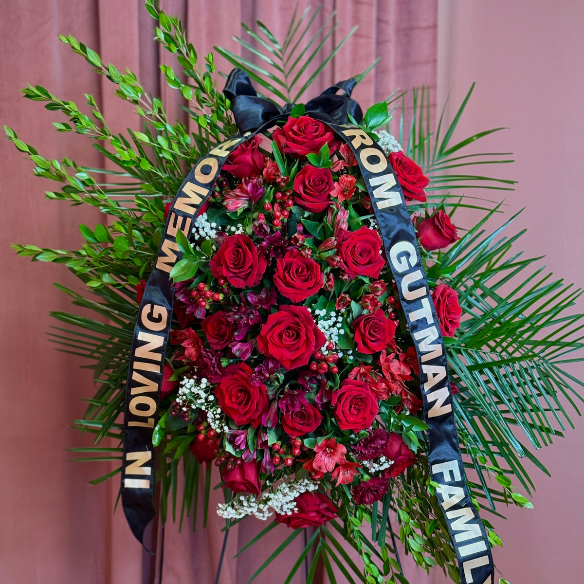 Standing Spray Sympathy Floral Arrangement