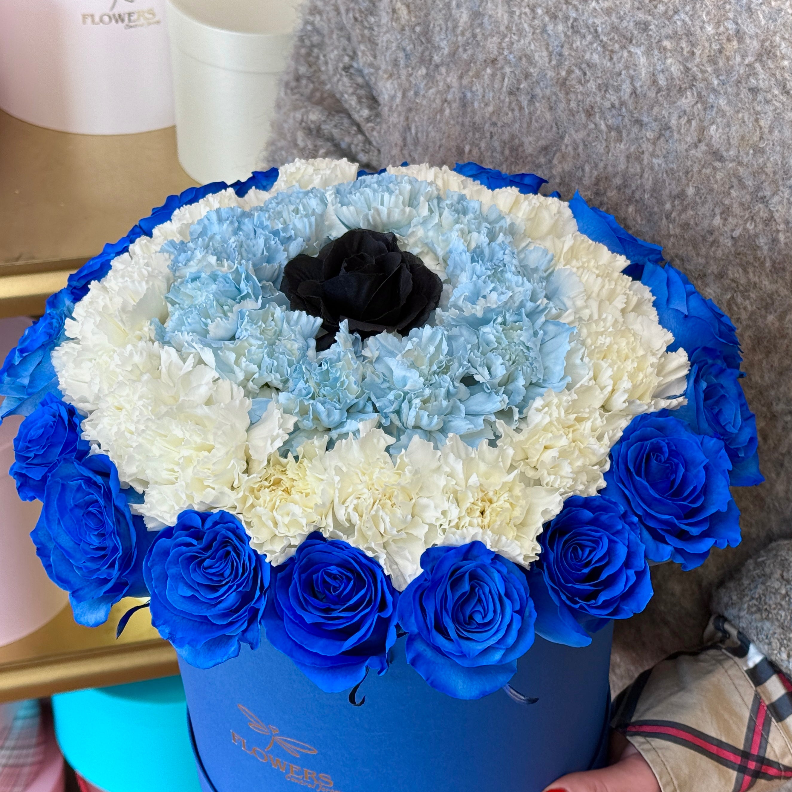 EVIL EYE Blue & White Signature Flower Box