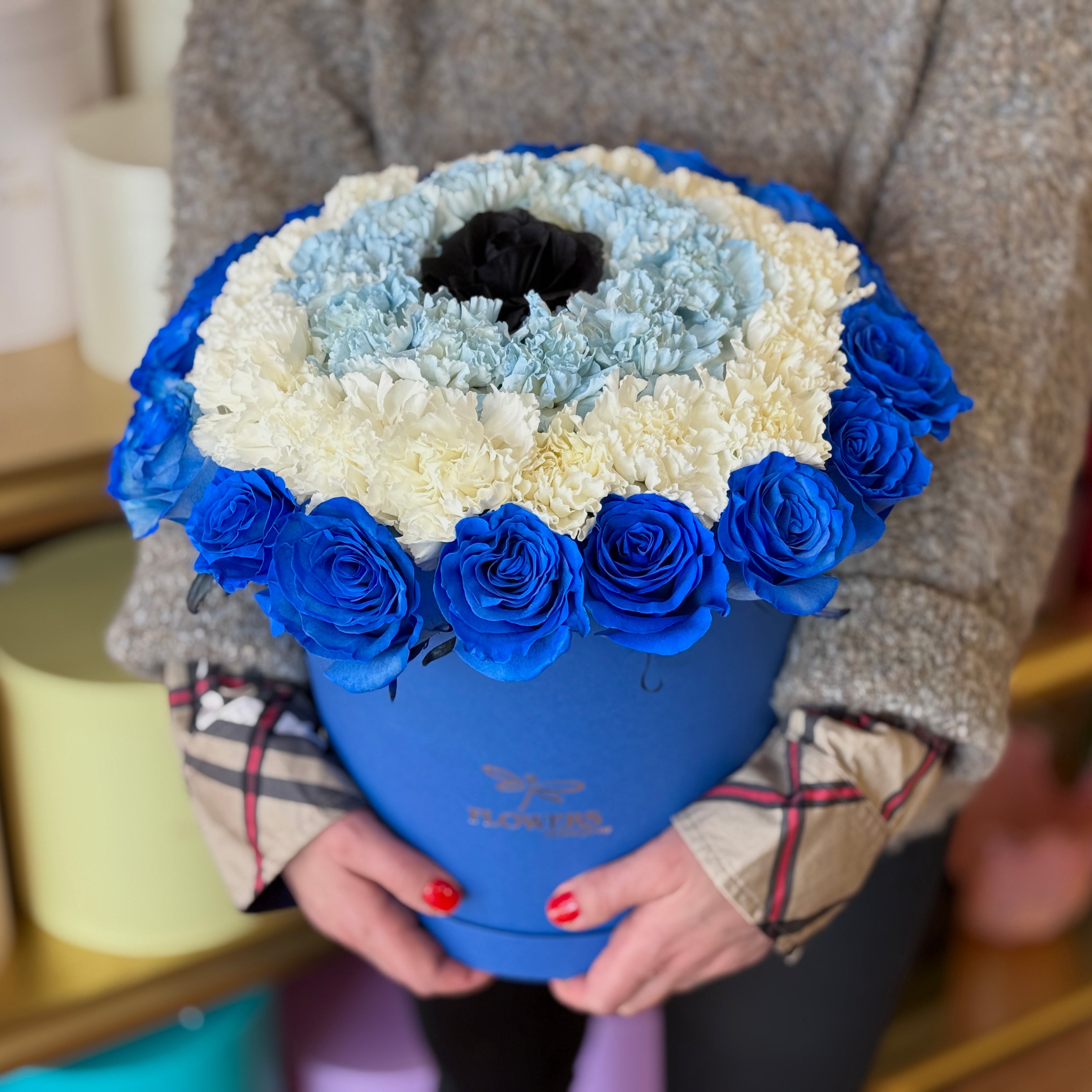 EVIL EYE Blue & White Signature Flower Box
