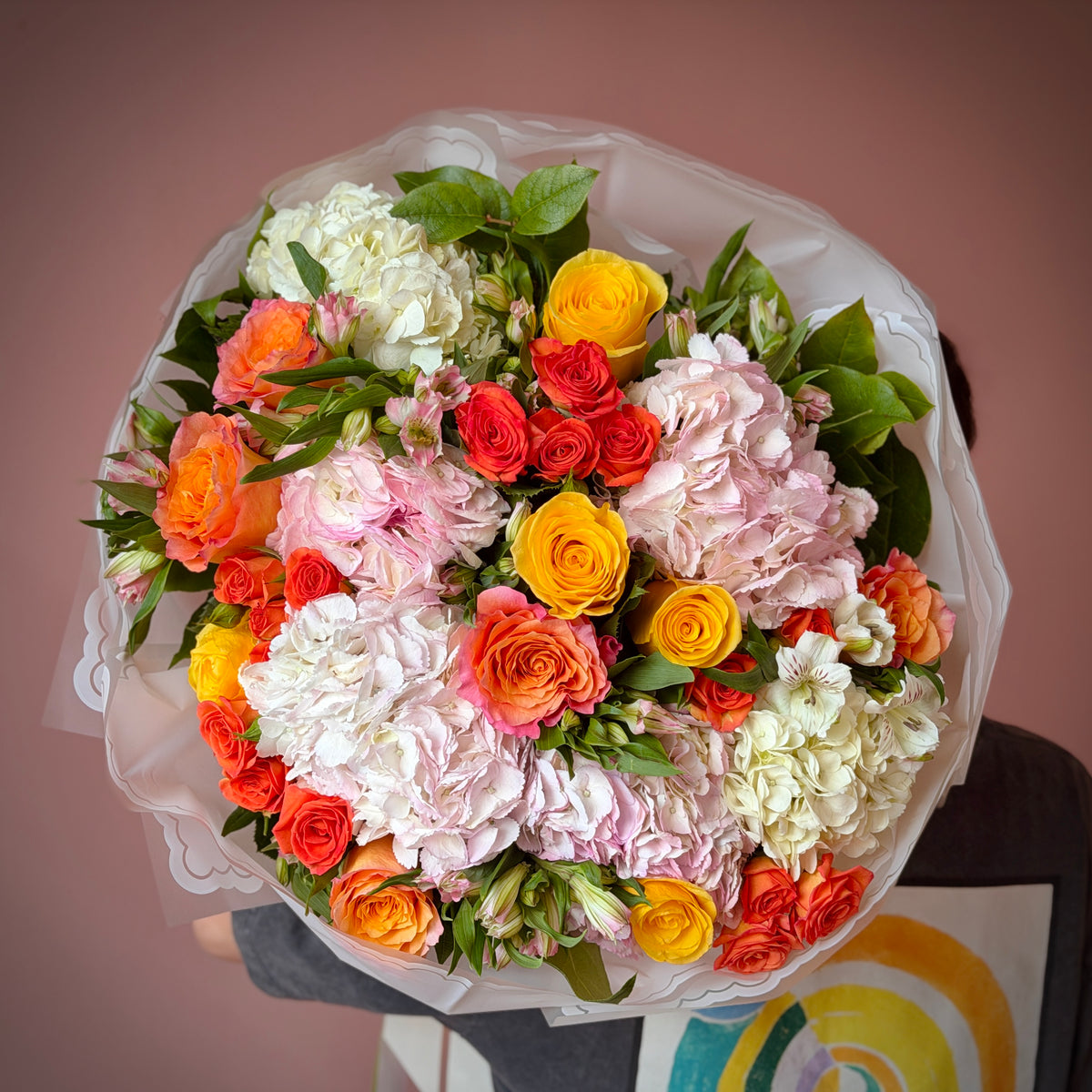 ANTONIA Yellow Orange Pink & White Signature bouquet