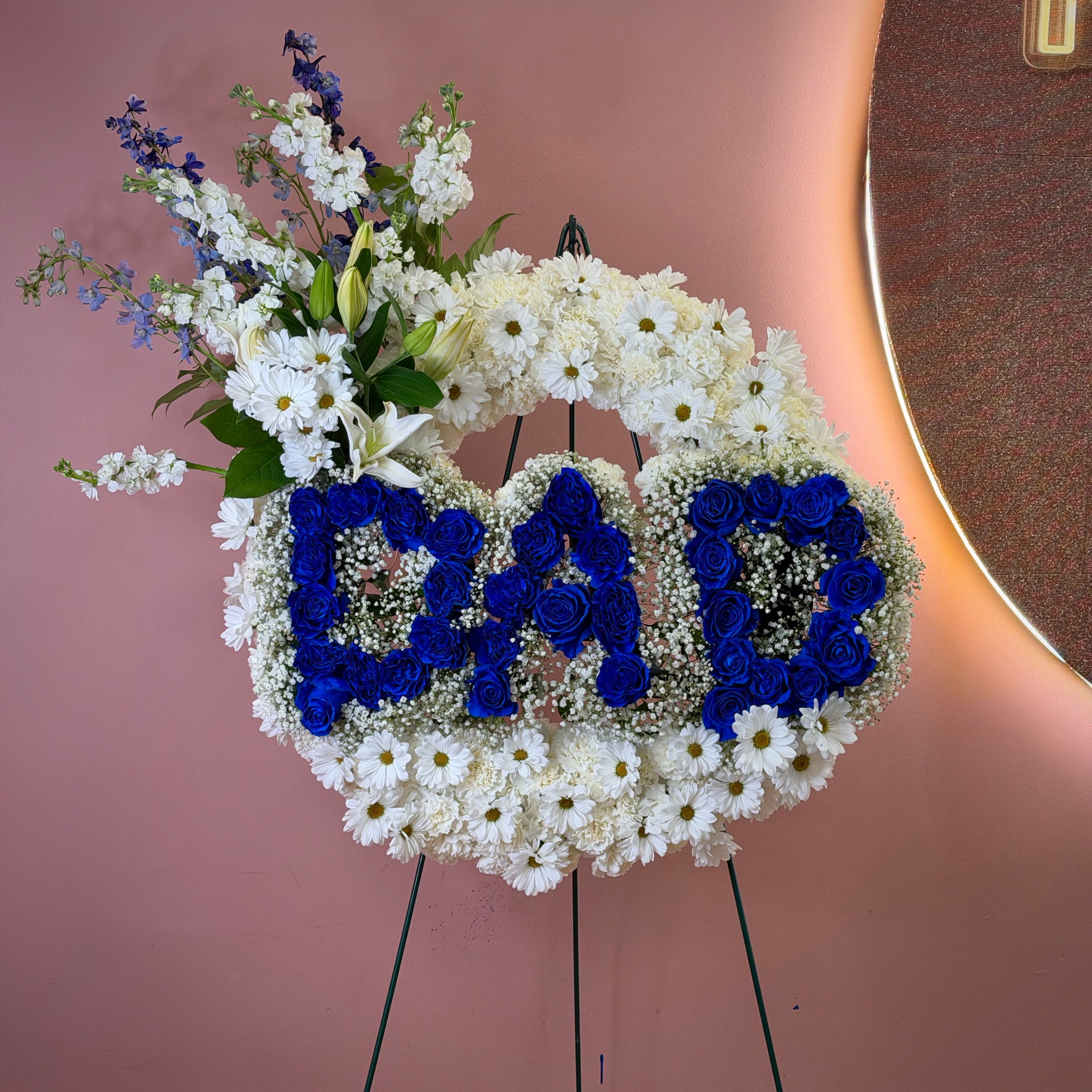 Wreath Sympathy Floral Arrangement