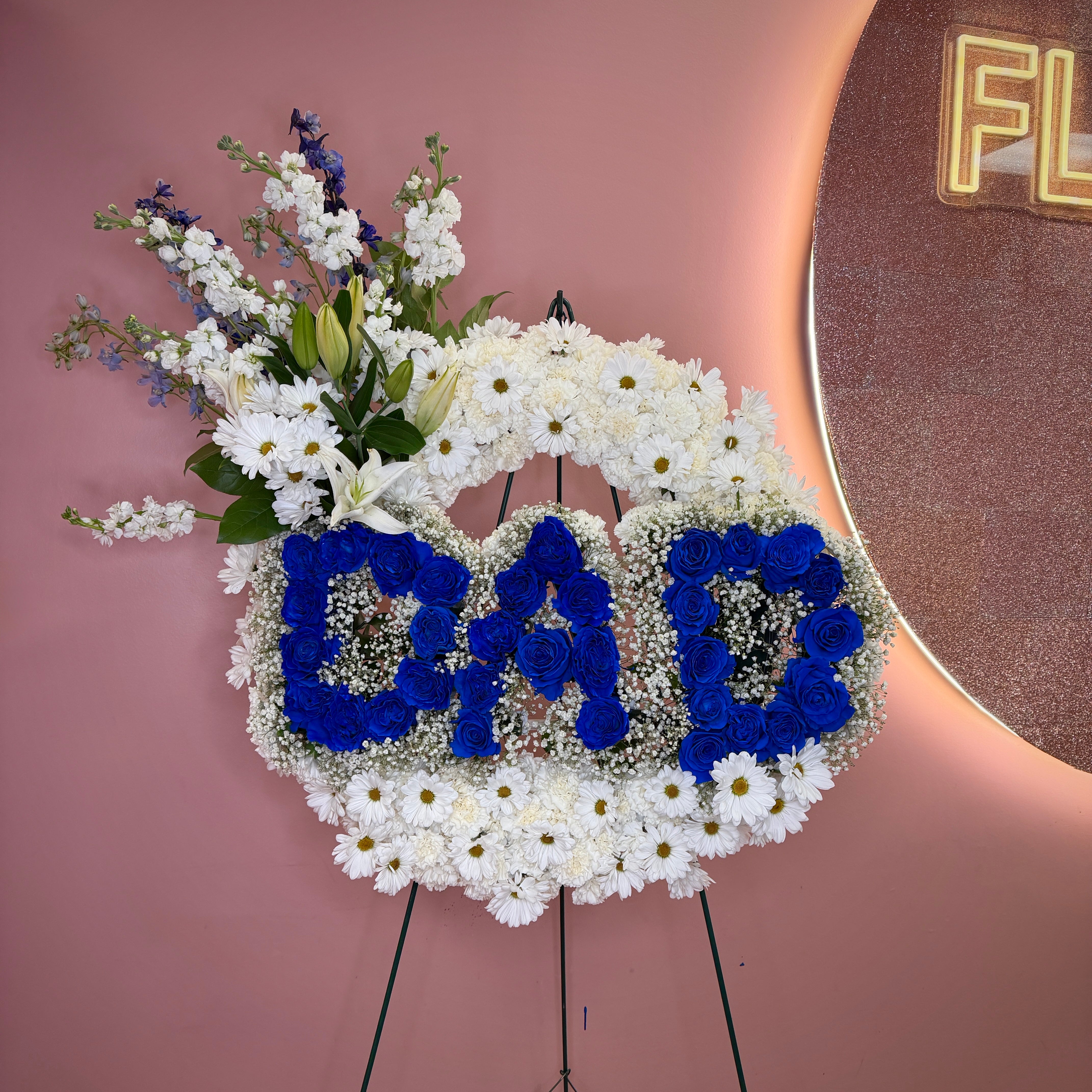 Wreath Sympathy Floral Arrangement