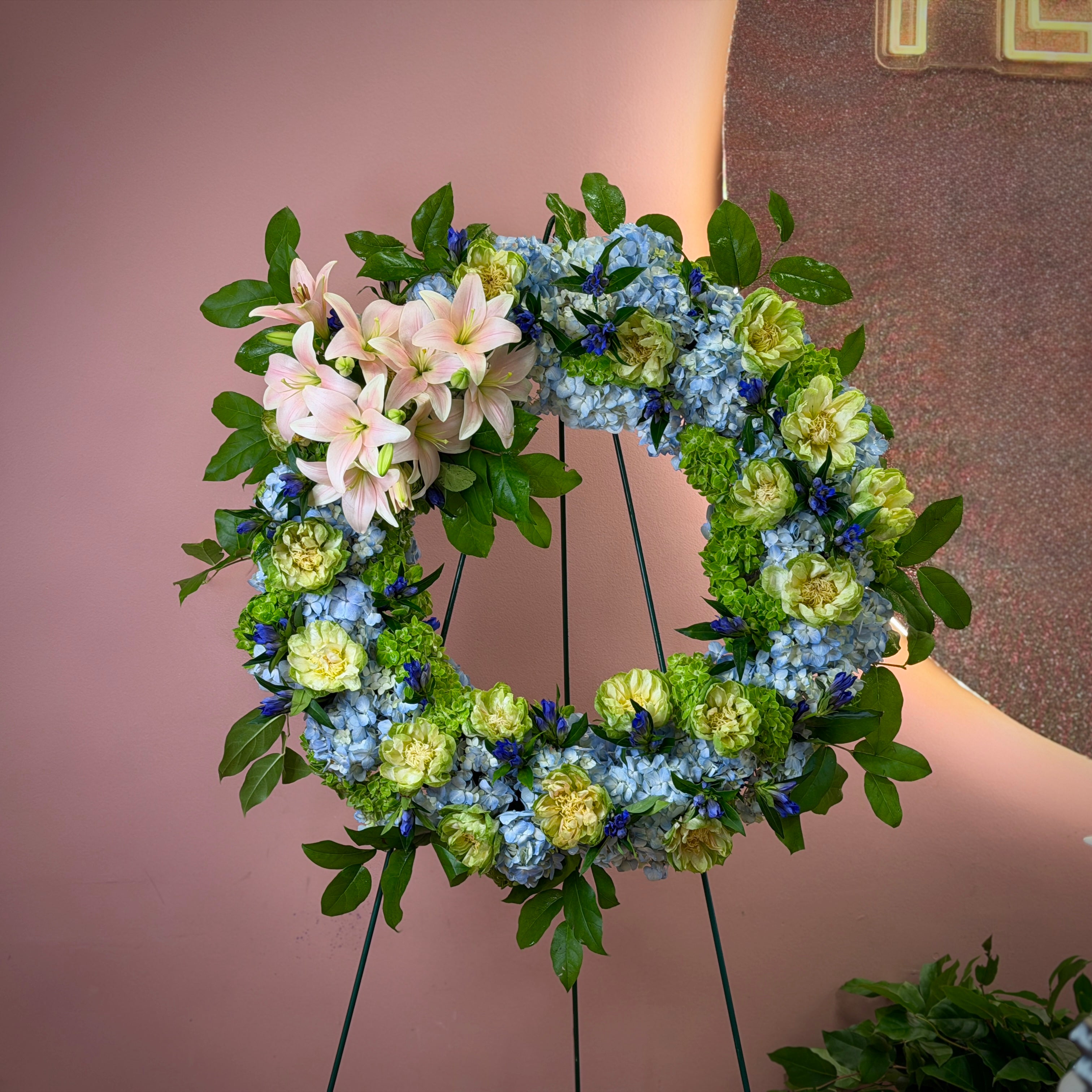 Wreath Sympathy Floral Arrangement