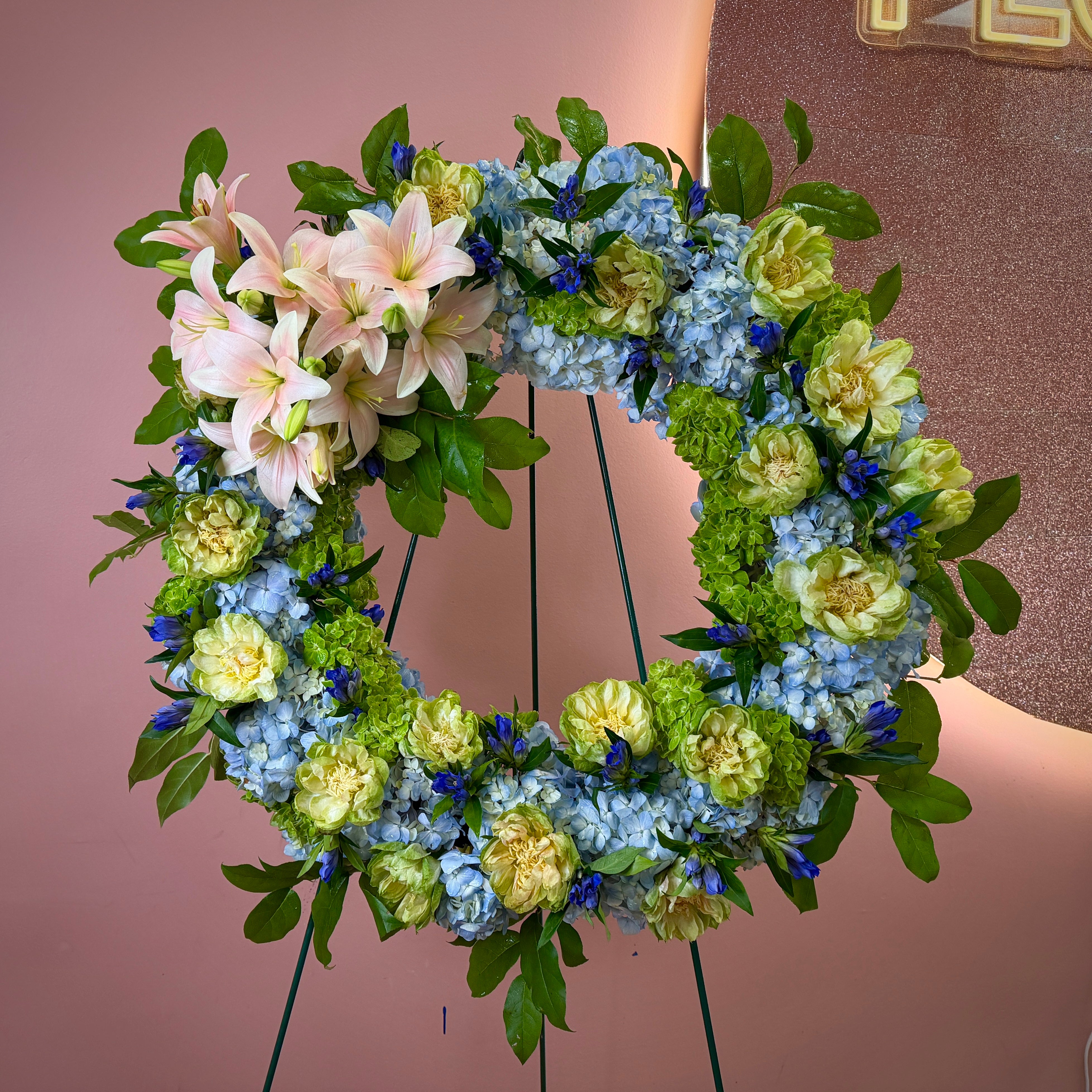 Wreath Sympathy Floral Arrangement