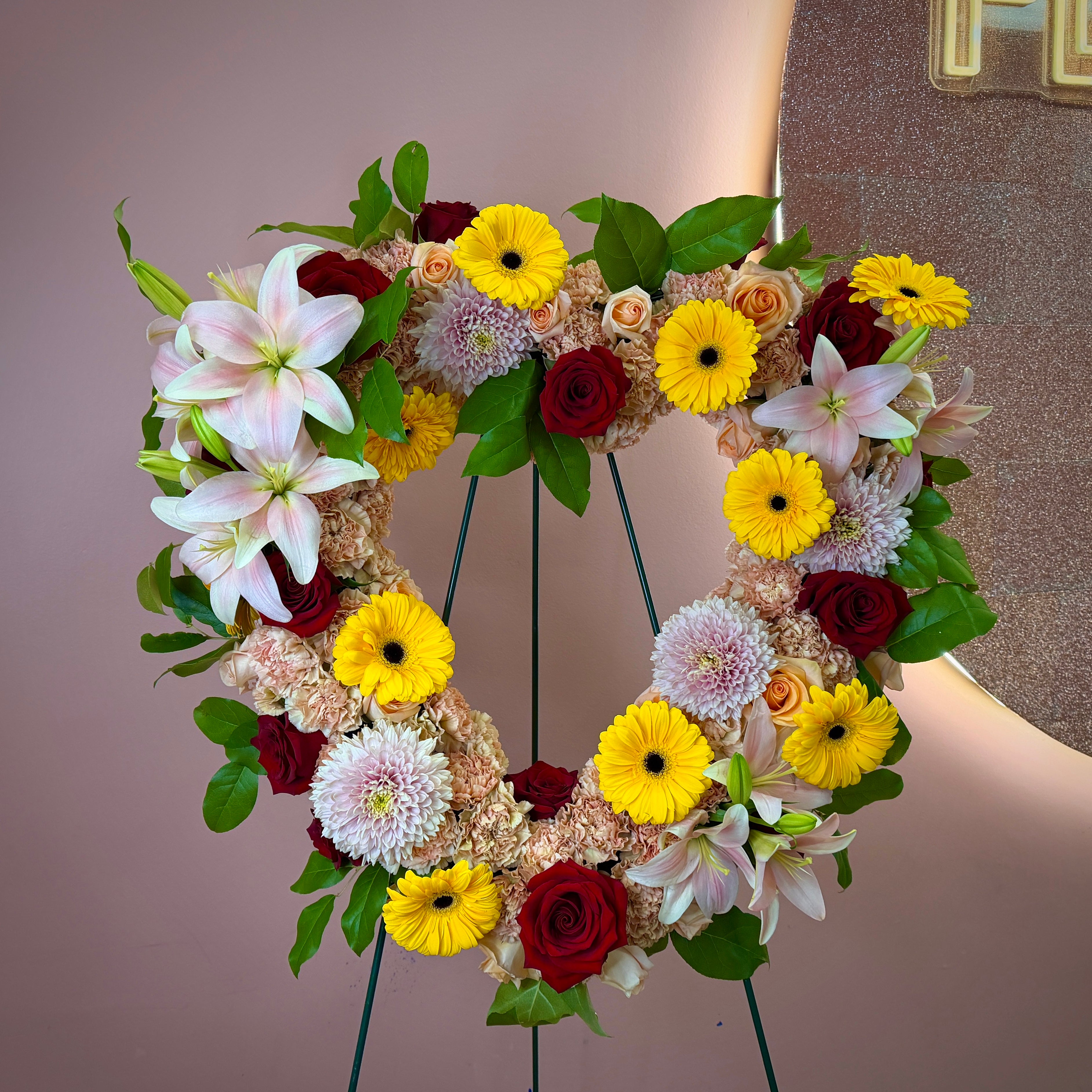 Open Heart Sympathy Floral Arrangement