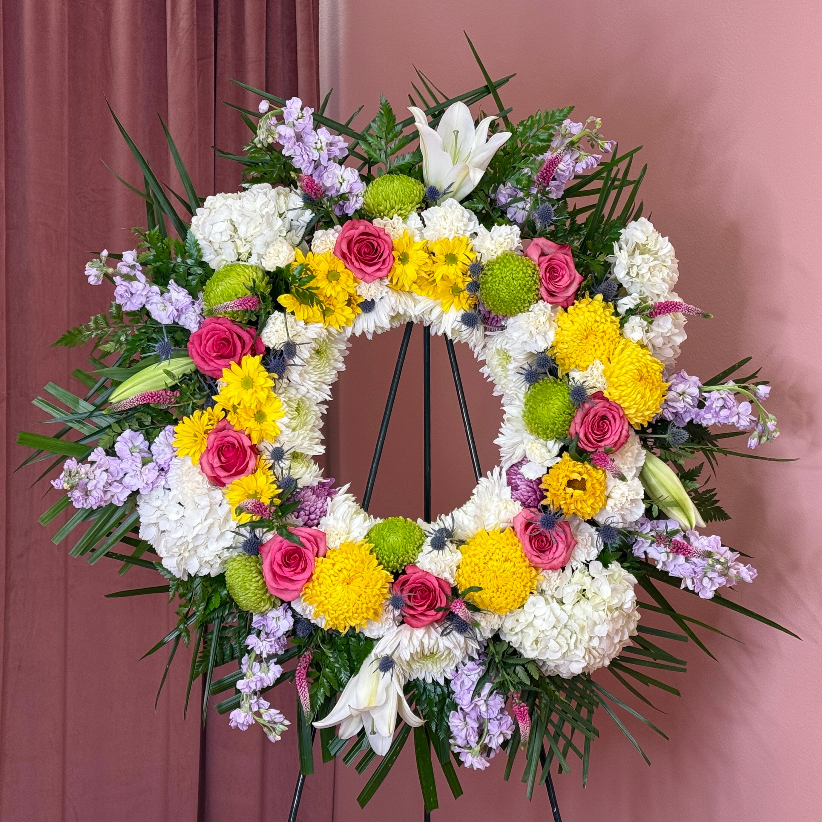 Wreath Sympathy Floral Arrangement