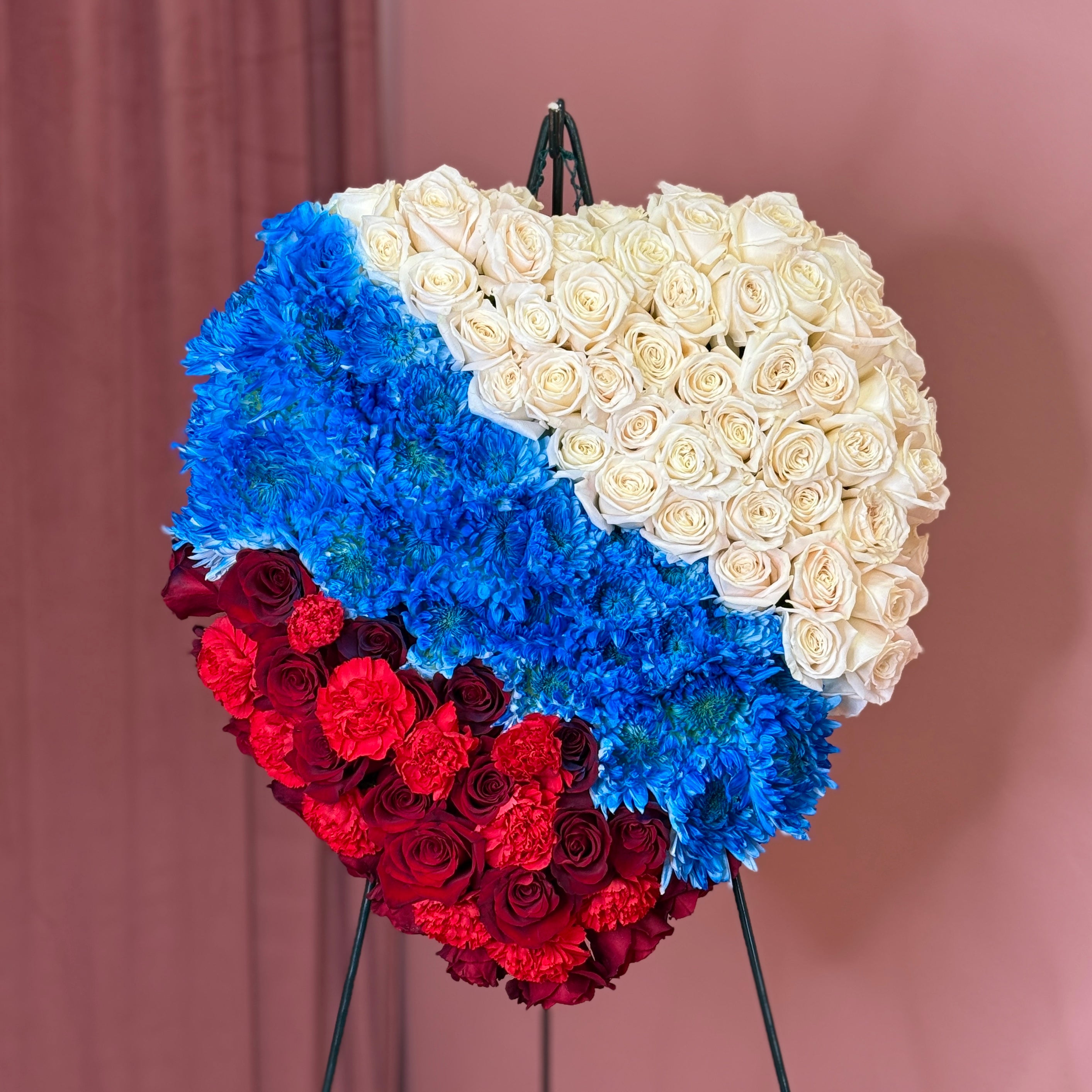 Solid Heart Sympathy Floral Arrangement