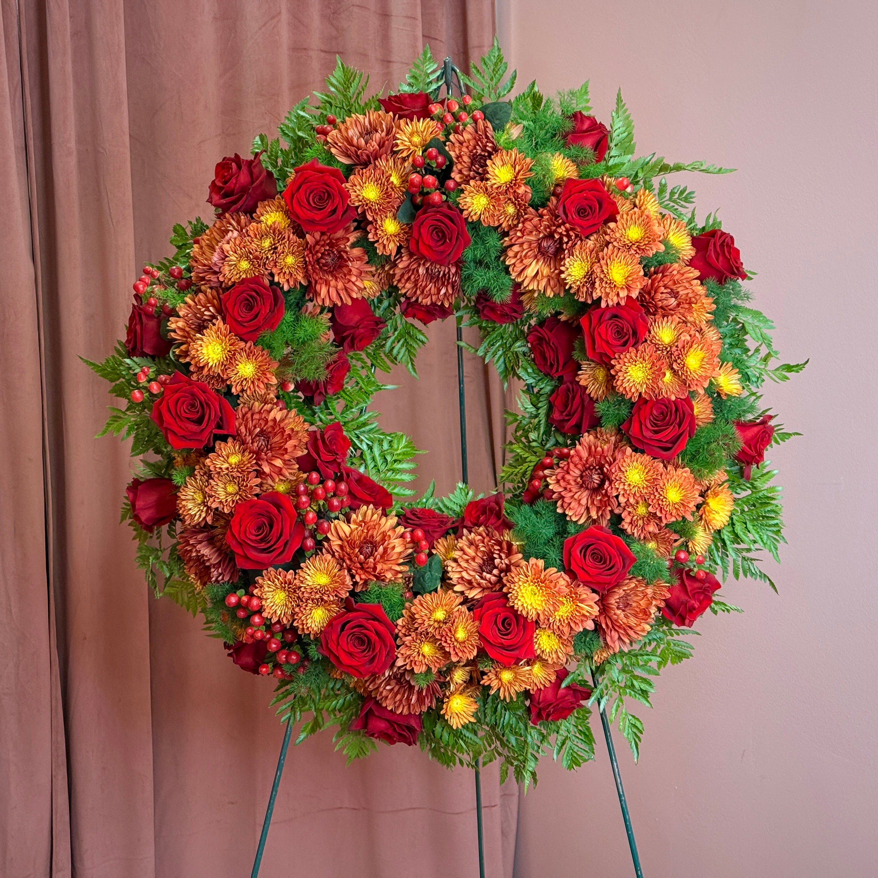 Wreath Sympathy Floral Arrangement
