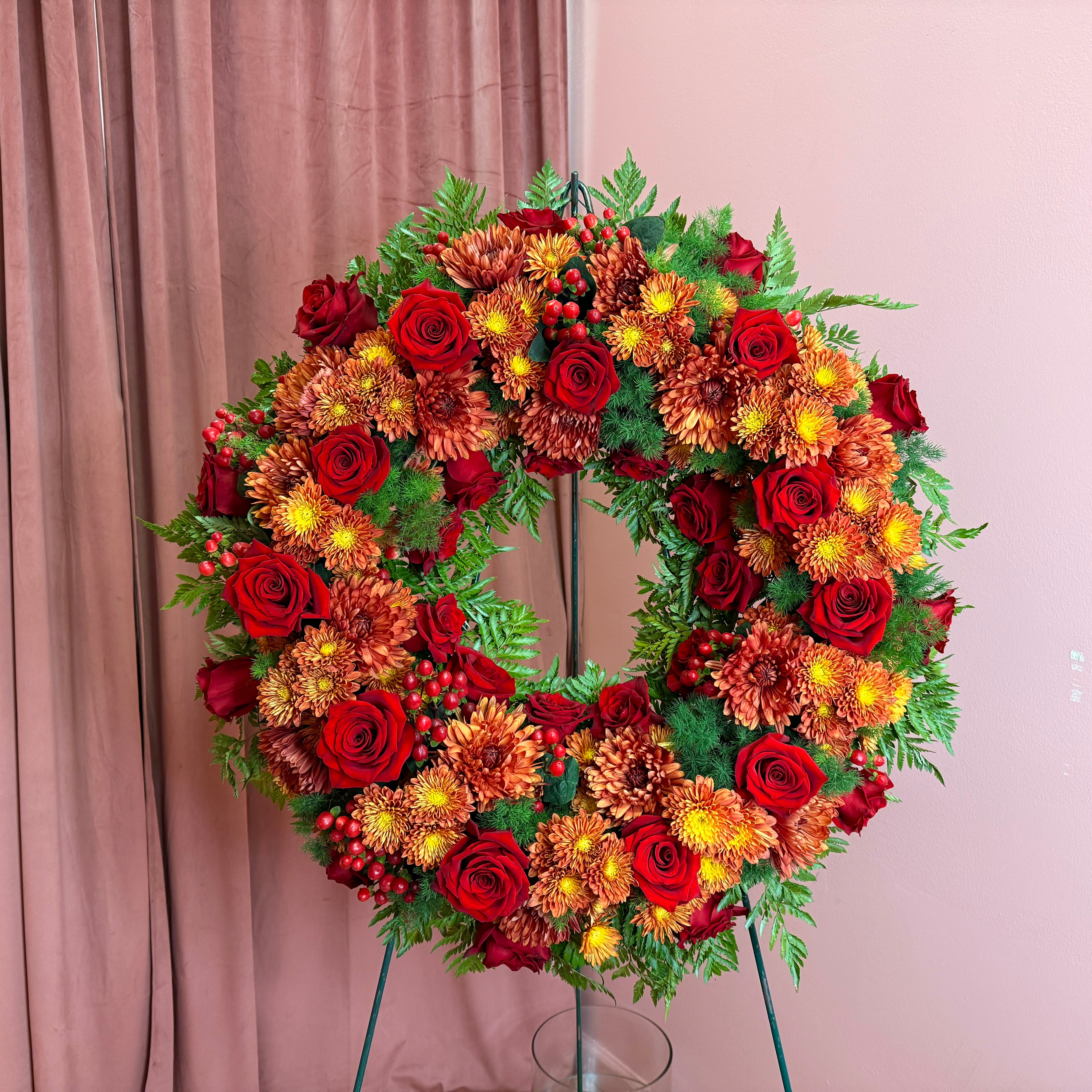 Wreath Sympathy Floral Arrangement