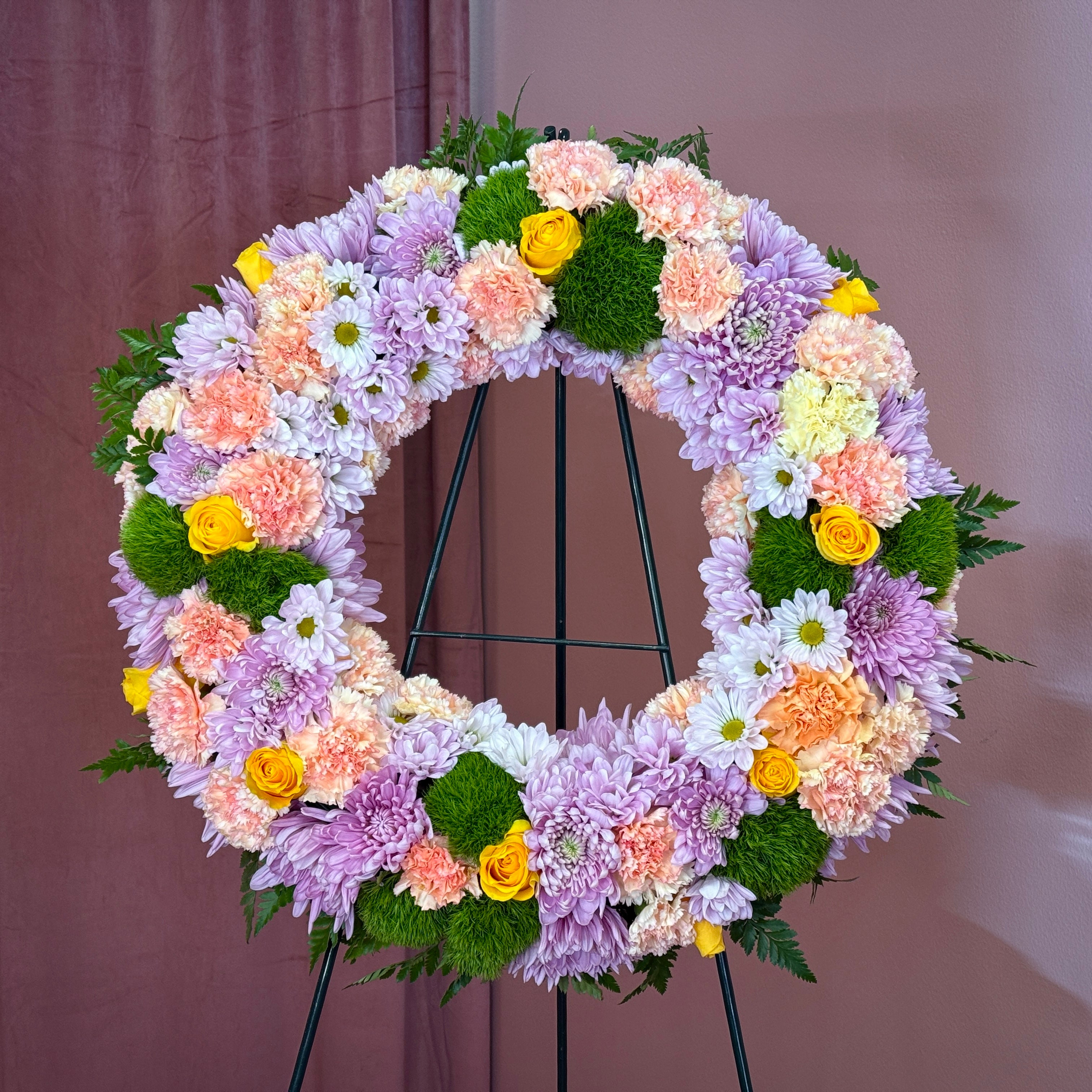 Wreath Sympathy Floral Arrangement