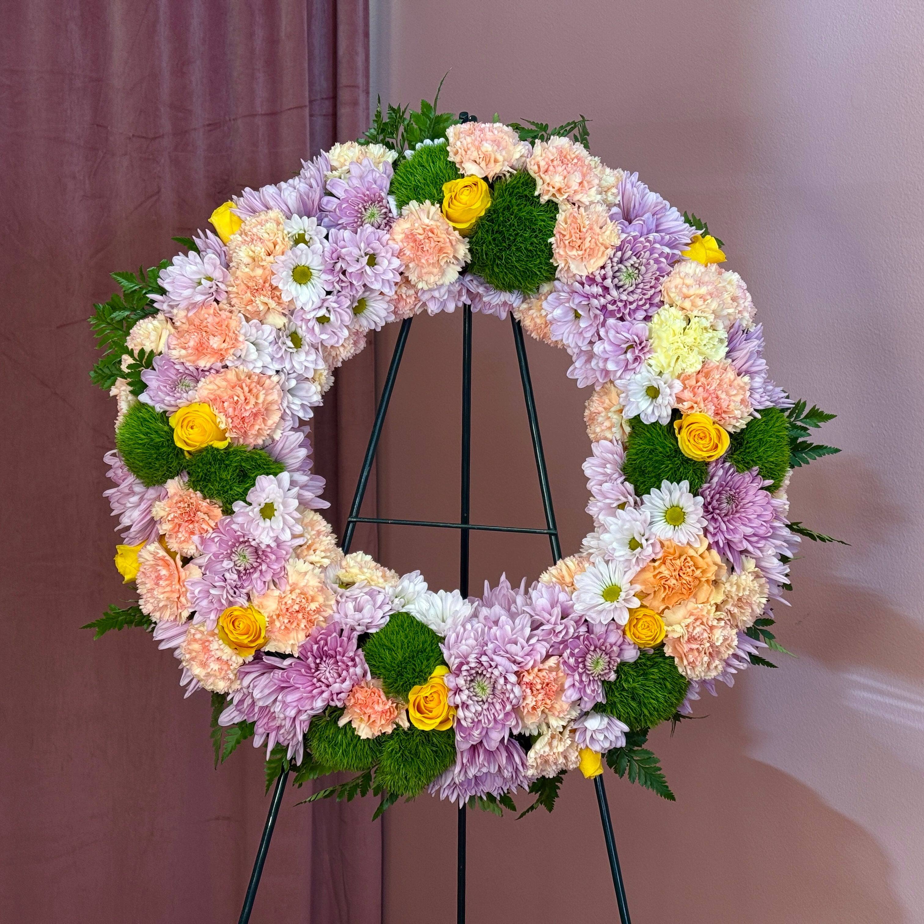 Wreath Sympathy Floral Arrangement