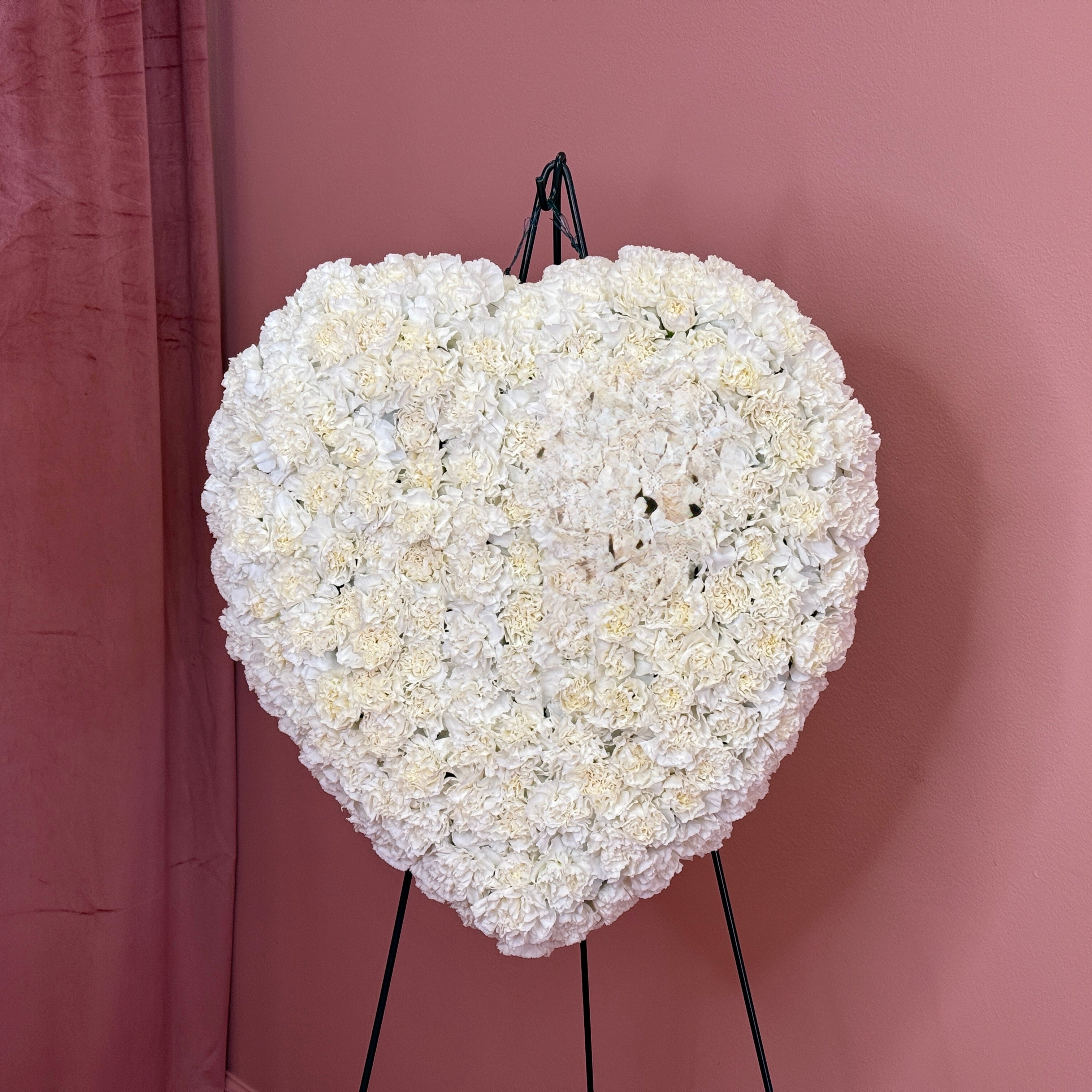 Solid Heart Sympathy Floral Arrangement