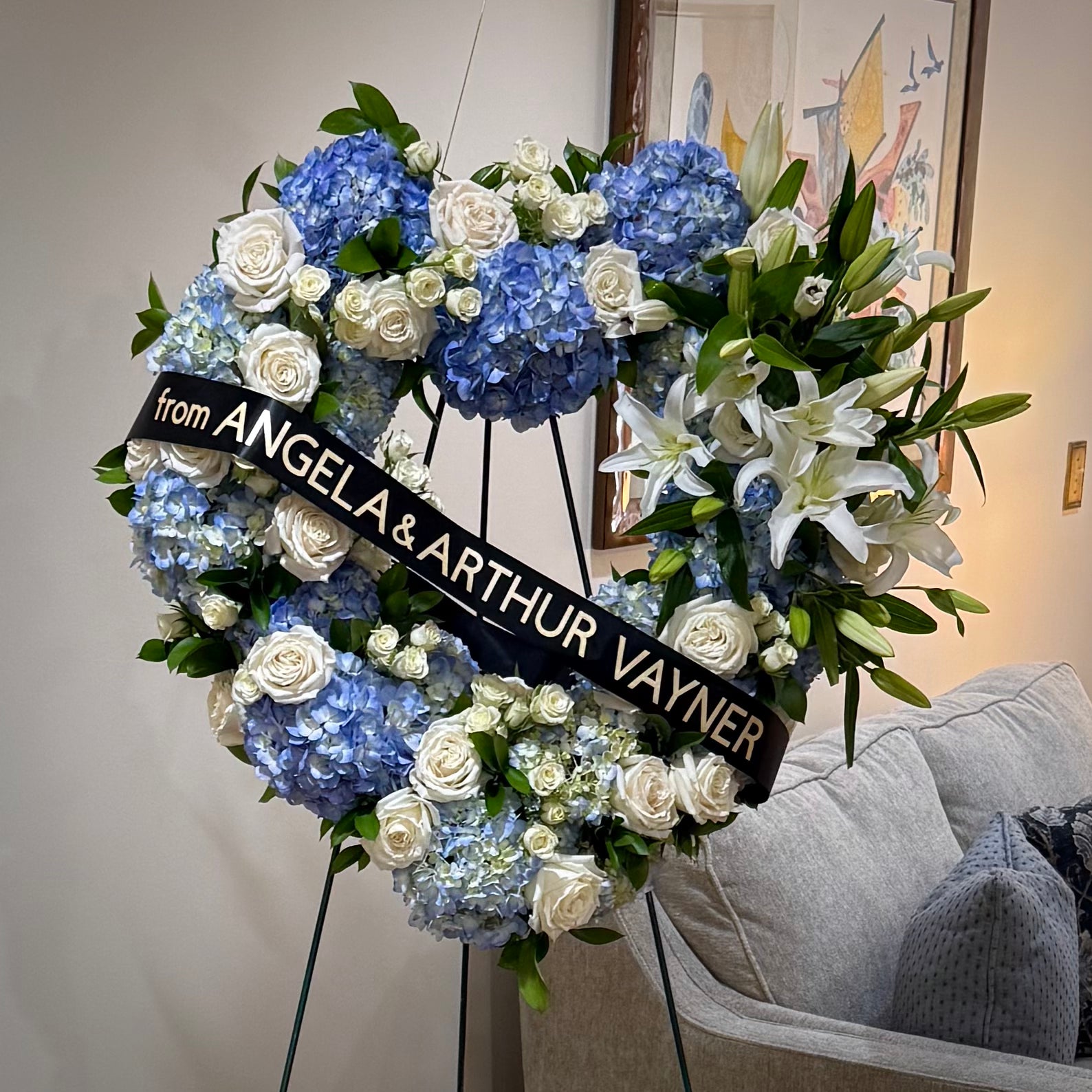 Open Heart Sympathy Floral Arrangement