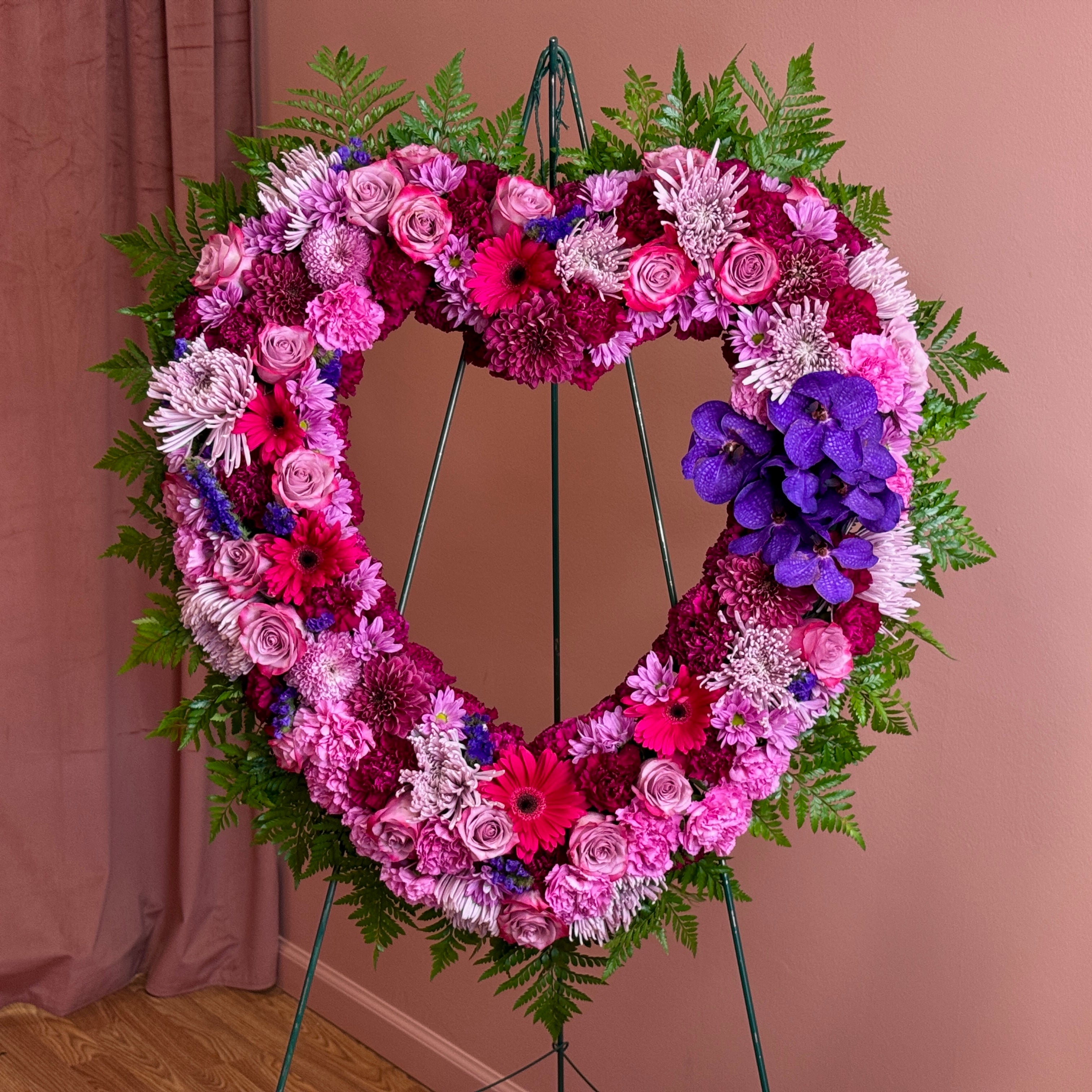 Open Heart Sympathy Floral Arrangement