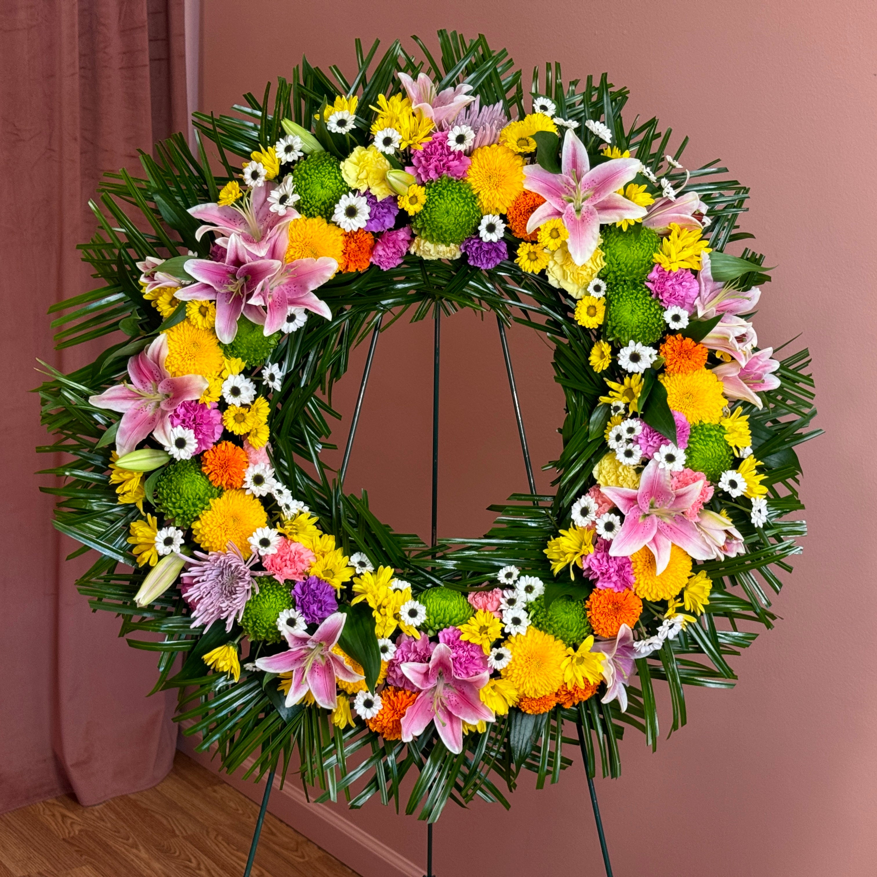 Wreath Sympathy Floral Arrangement