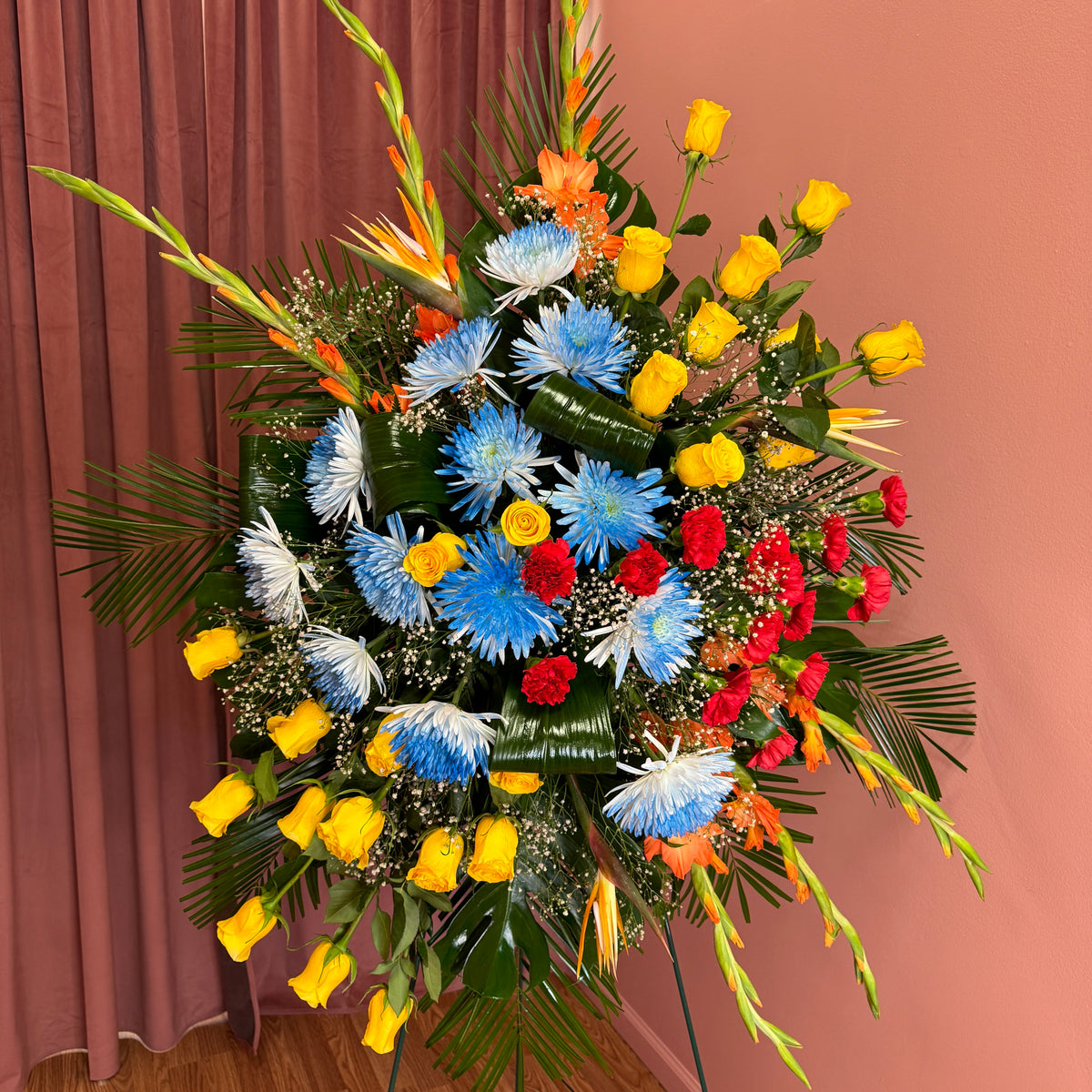 Standing Spray Sympathy Floral Arrangement
