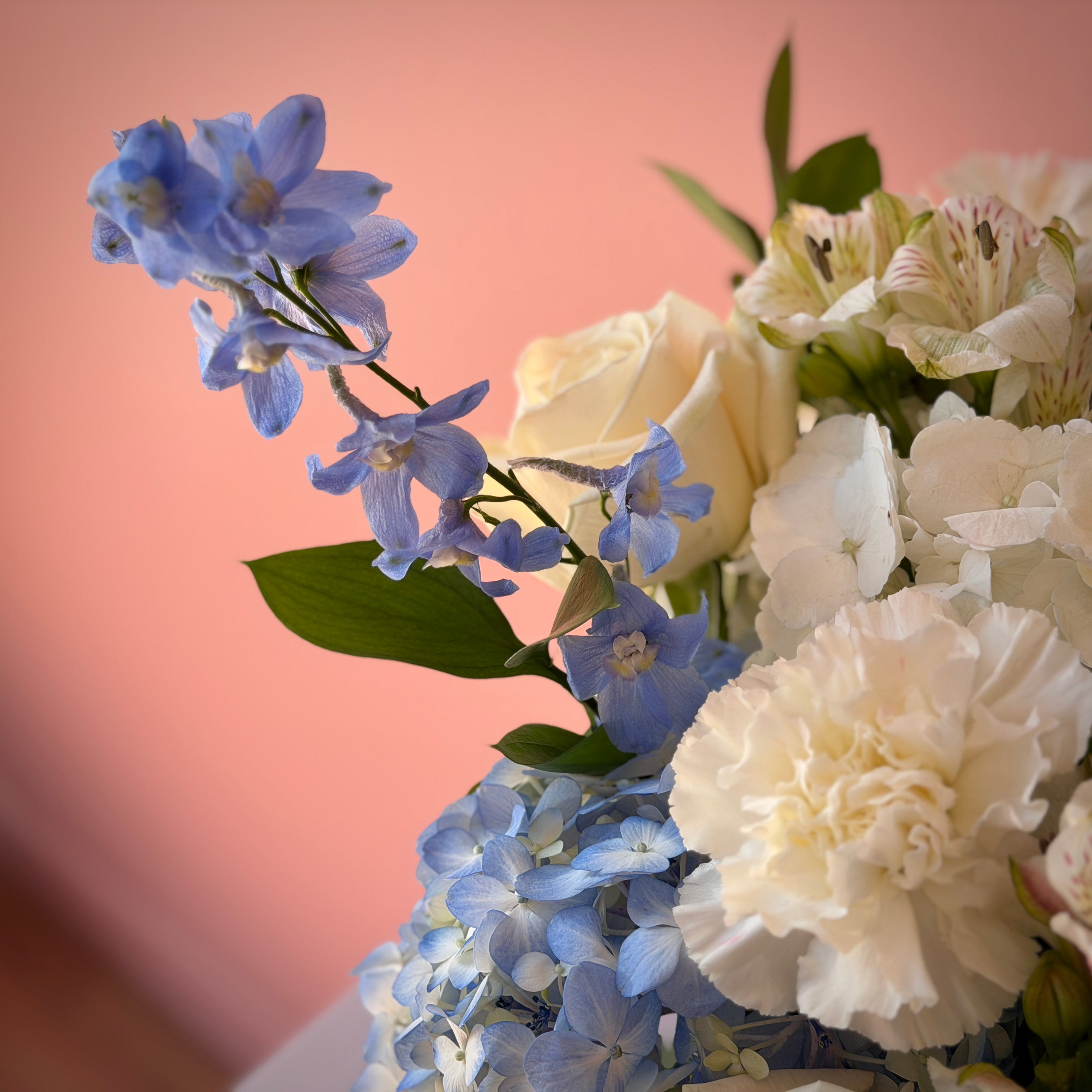 ARIELA Delphinium & Hydrangea Signature Vase