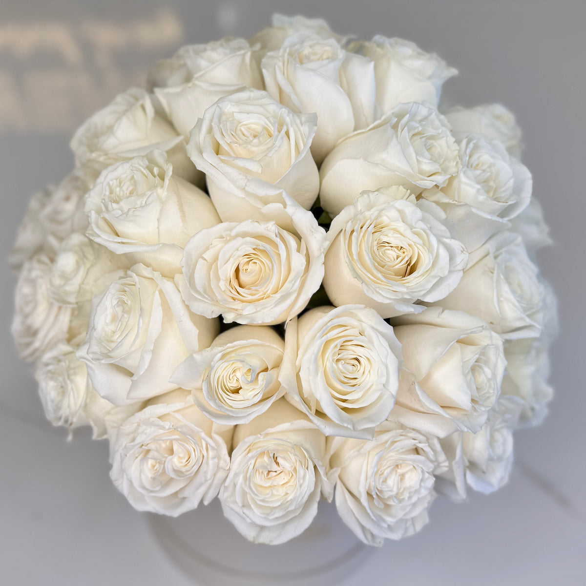 White Roses in White Signature Flower Box